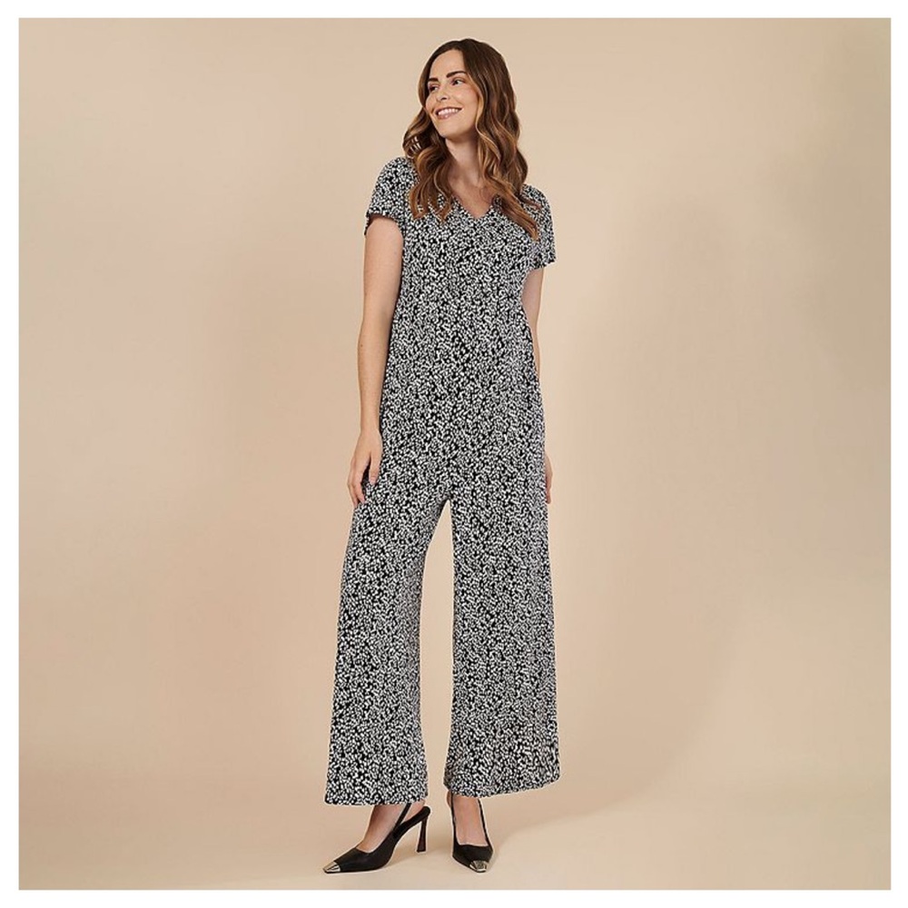 Motherhood Black and White Jumpsuit